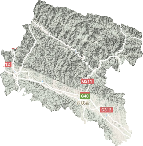 西峽縣地形圖
