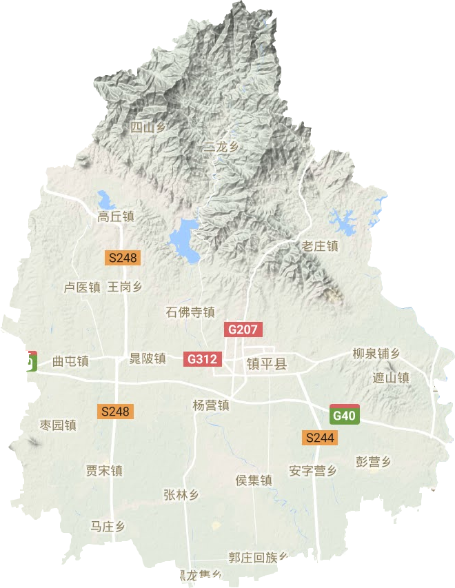 鎮平縣地形圖