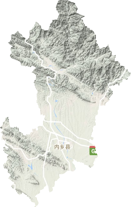 內鄉縣地形圖
