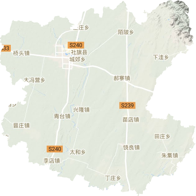 社旗縣地形圖