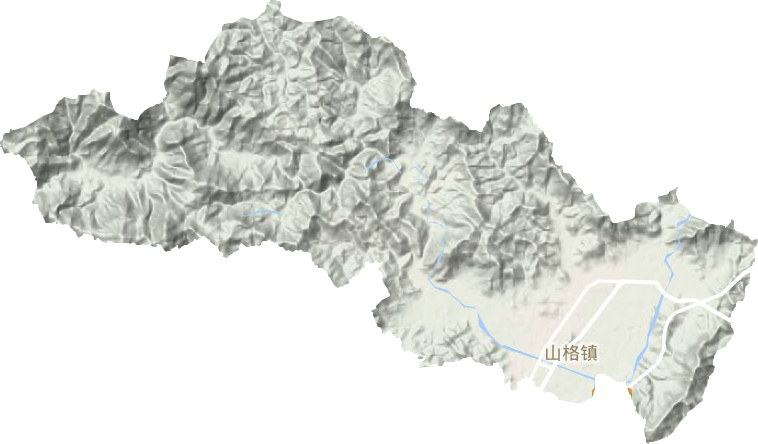 山格鎮地形圖