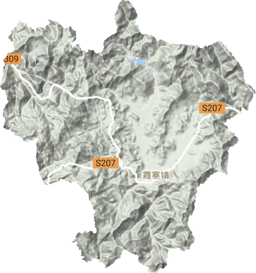 霞寨鎮地形圖
