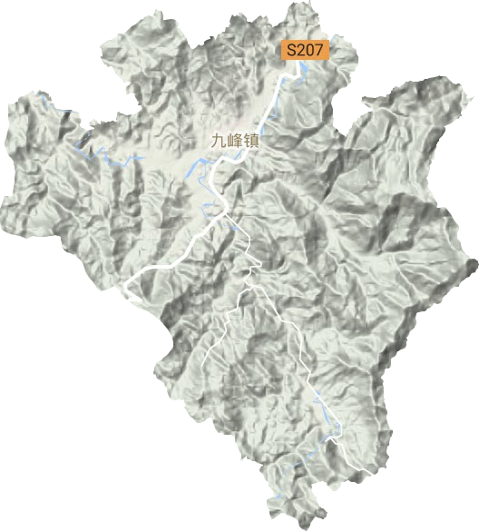 九峰鎮(zhèn)地形圖