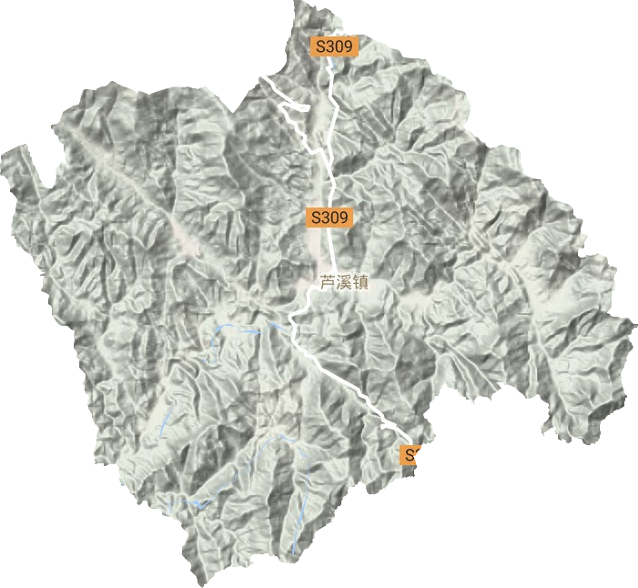 蘆溪鎮(zhèn)地形圖