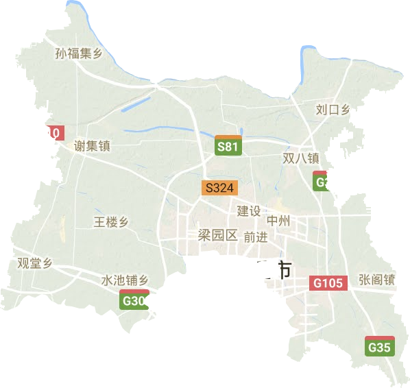 梁園區地形圖