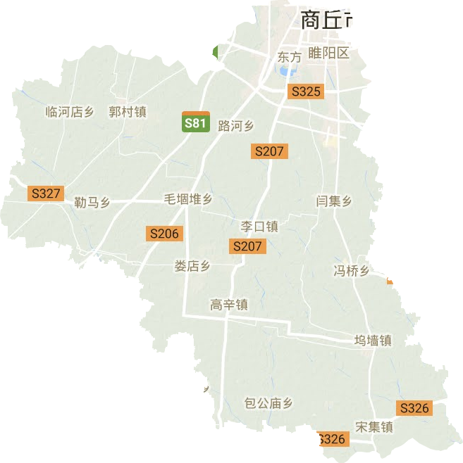 睢陽區地形圖
