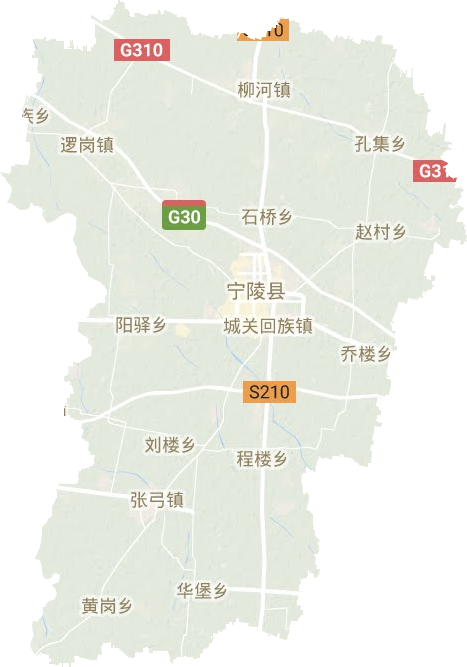 寧陵縣地形圖