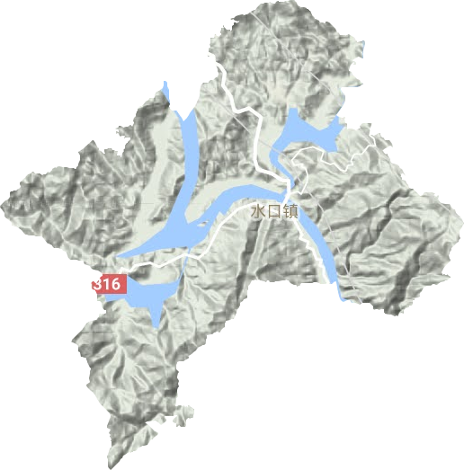 水口鎮地形圖