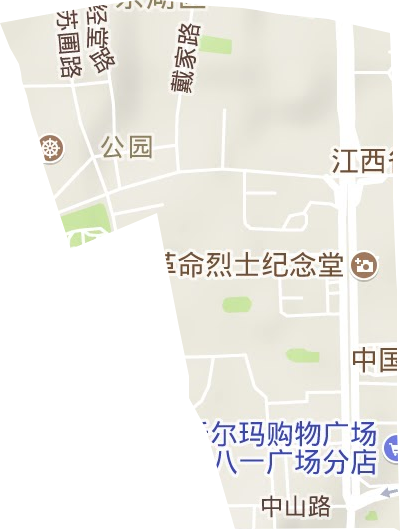 公園街道地形圖