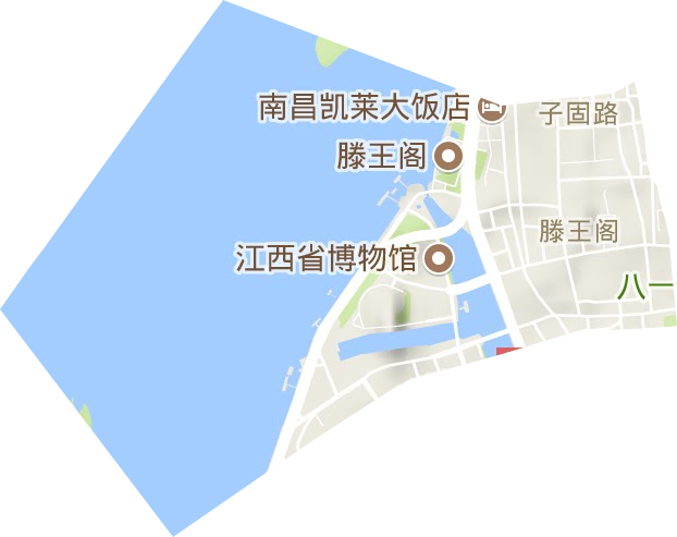 滕王閣街道地形圖