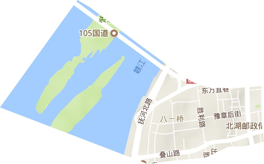 八一橋街道地形圖