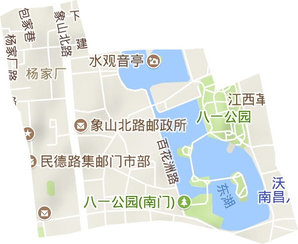 百花洲街道地形圖