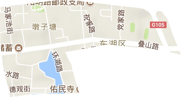 墩子塘街道地形圖