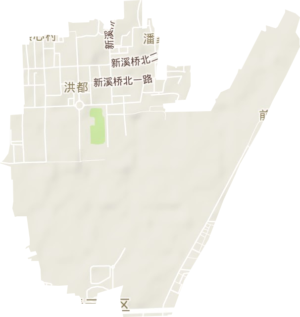 洪都街道地形圖