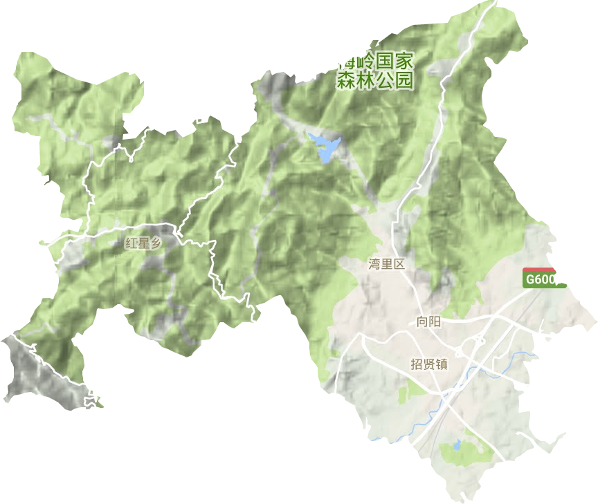 招賢鎮地形圖