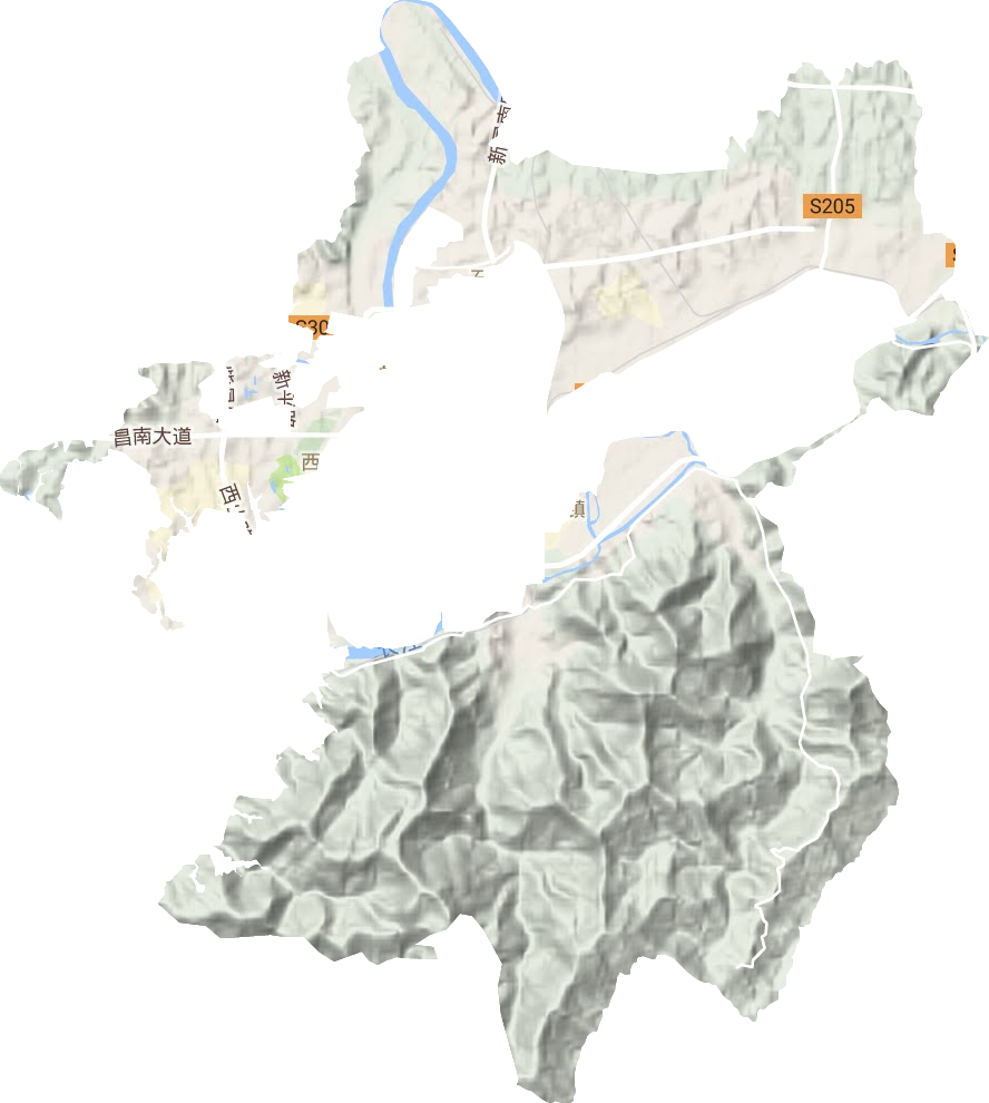 竟成鎮地形圖