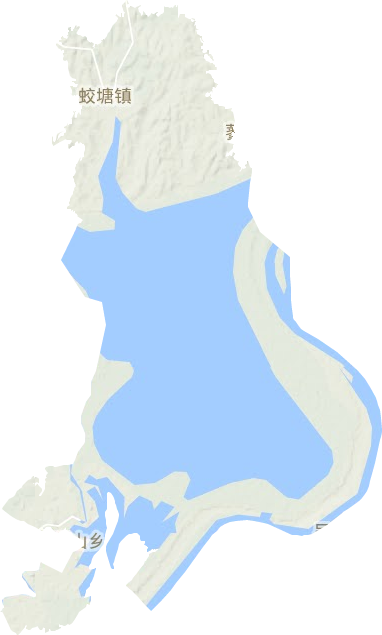 蛟塘鎮地形圖