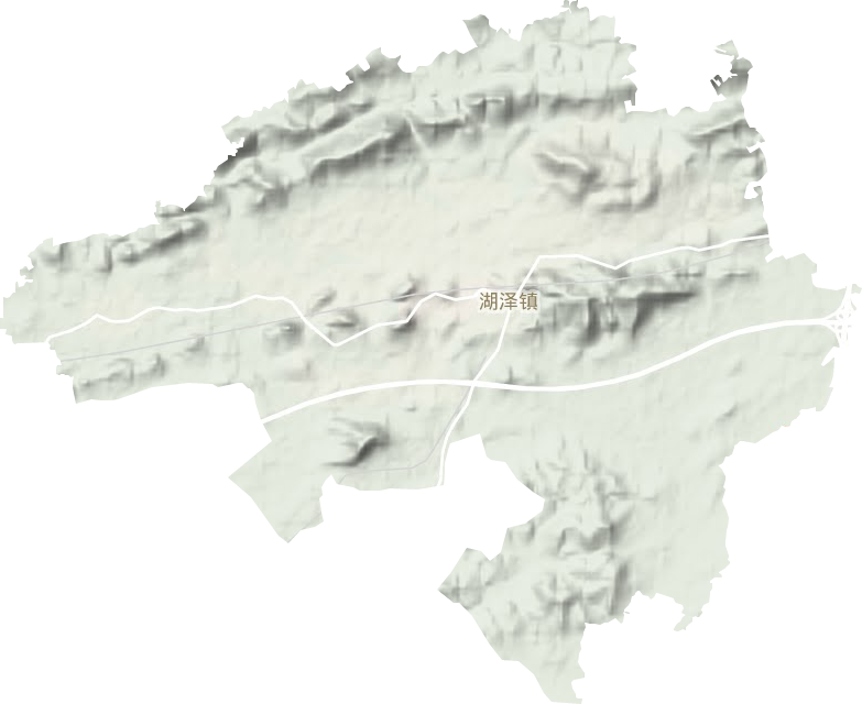 湖澤鎮(zhèn)地形圖