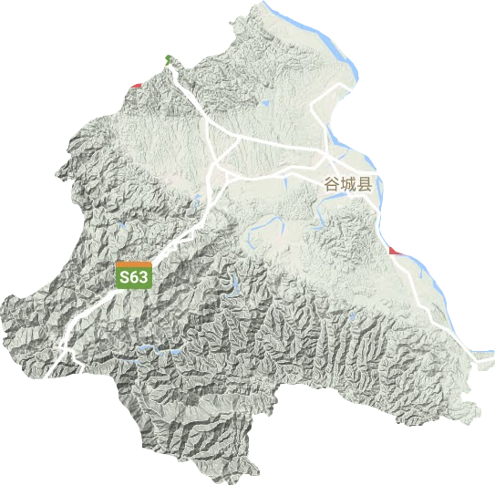 谷城縣地形圖