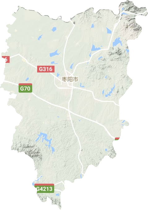 棗陽市地形圖