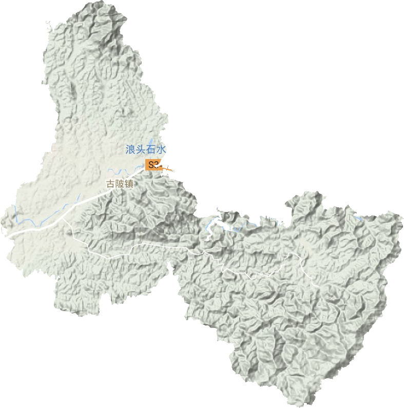 古陂鎮(zhèn)地形圖