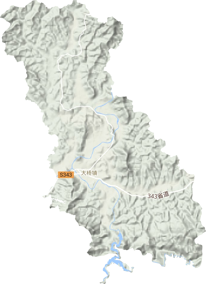 大橋鎮(zhèn)地形圖