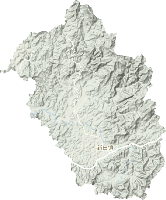 新田鎮地形圖