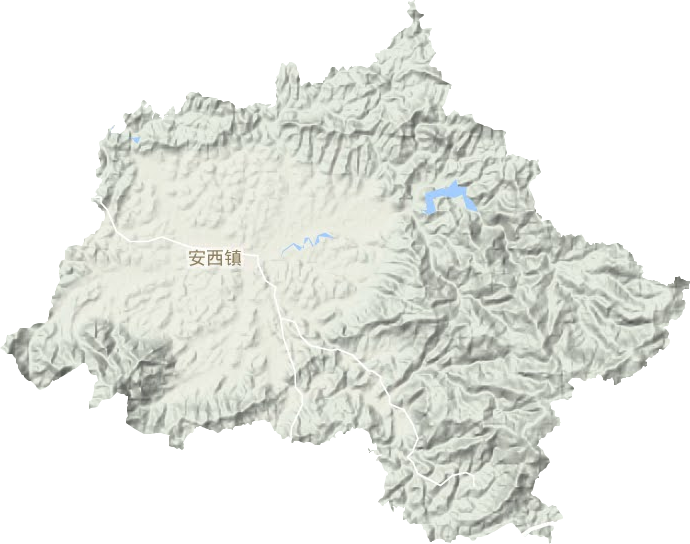 安西鎮(zhèn)地形圖