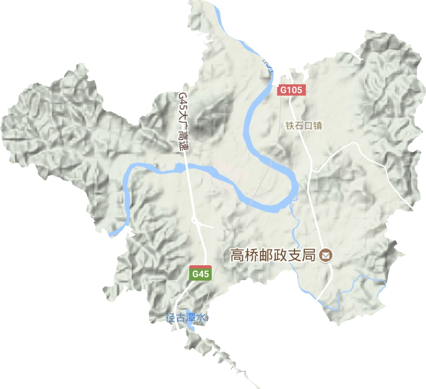鐵石口鎮地形圖