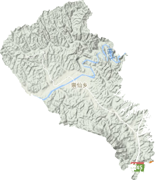崇仙鄉地形圖