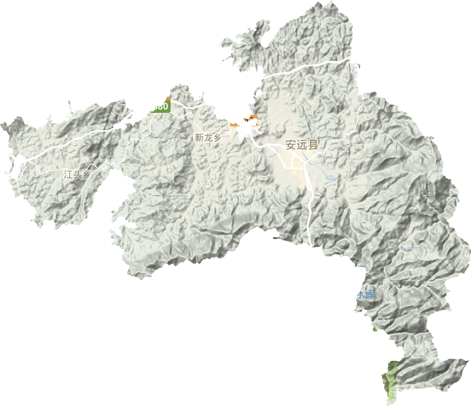 欣山鎮(zhèn)地形圖