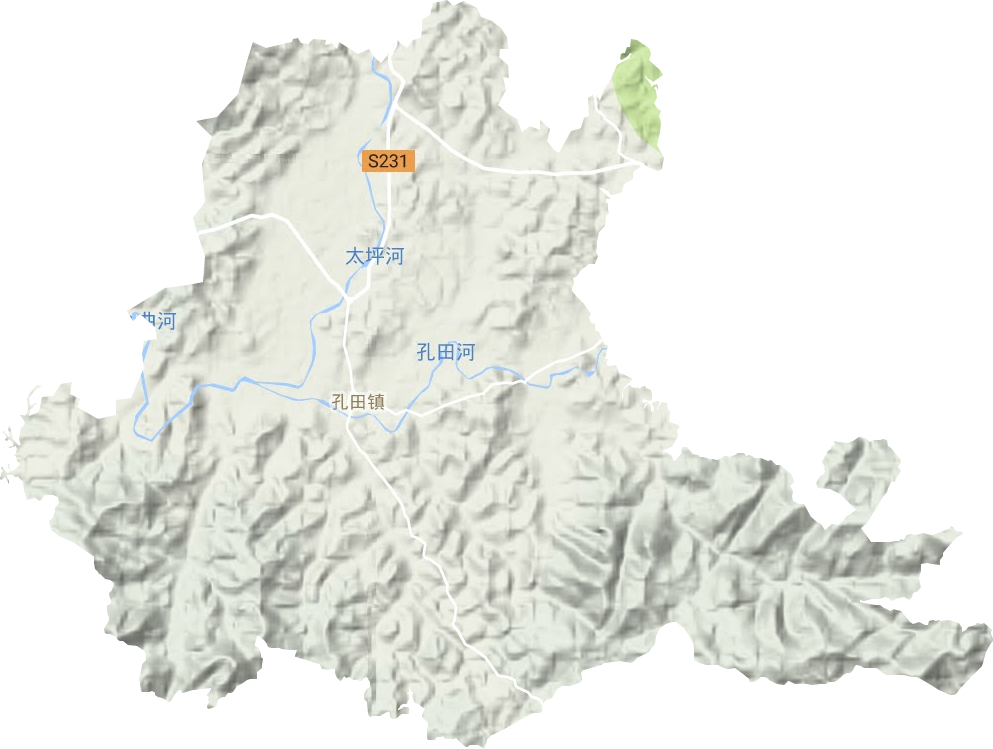 孔田鎮地形圖