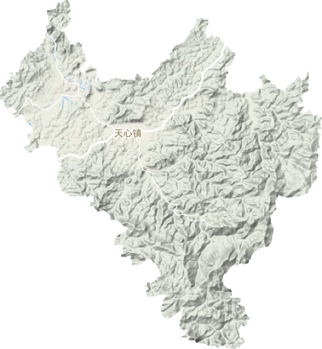 天心鎮(zhèn)地形圖