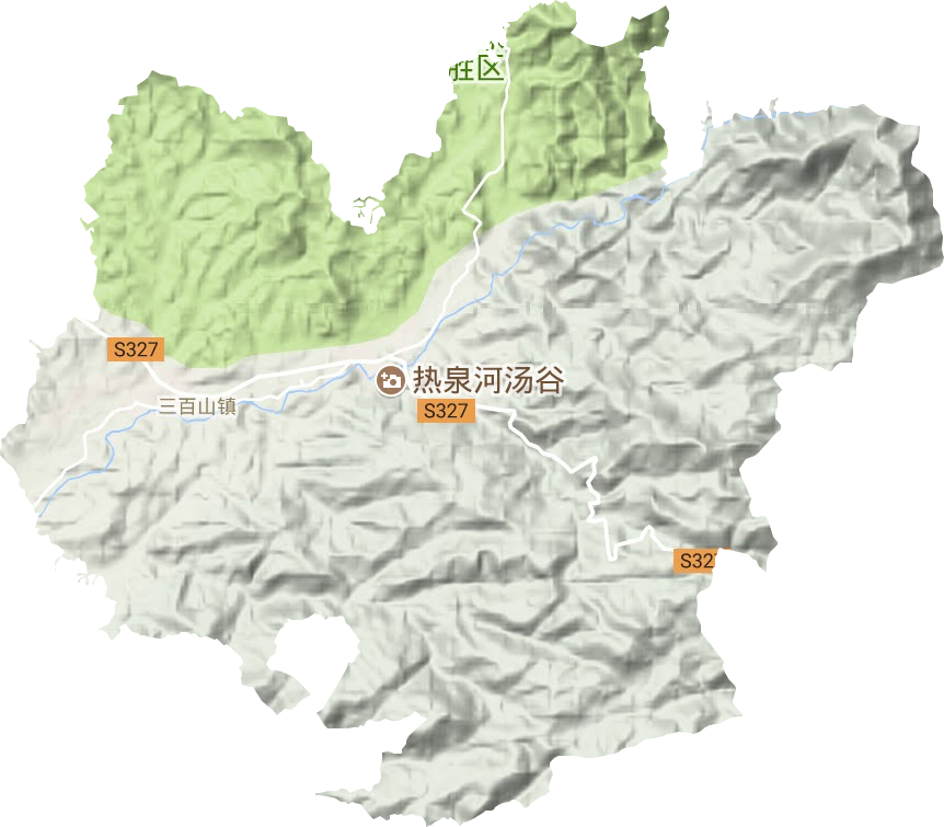 三百山鎮(zhèn)地形圖