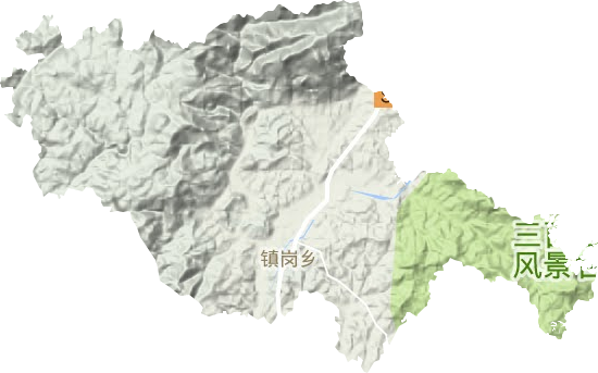 鎮(zhèn)崗鄉(xiāng)地形圖