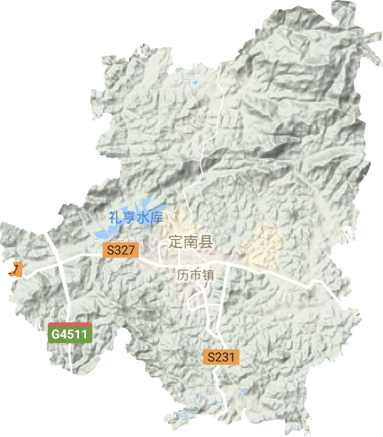 歷市鎮(zhèn)地形圖