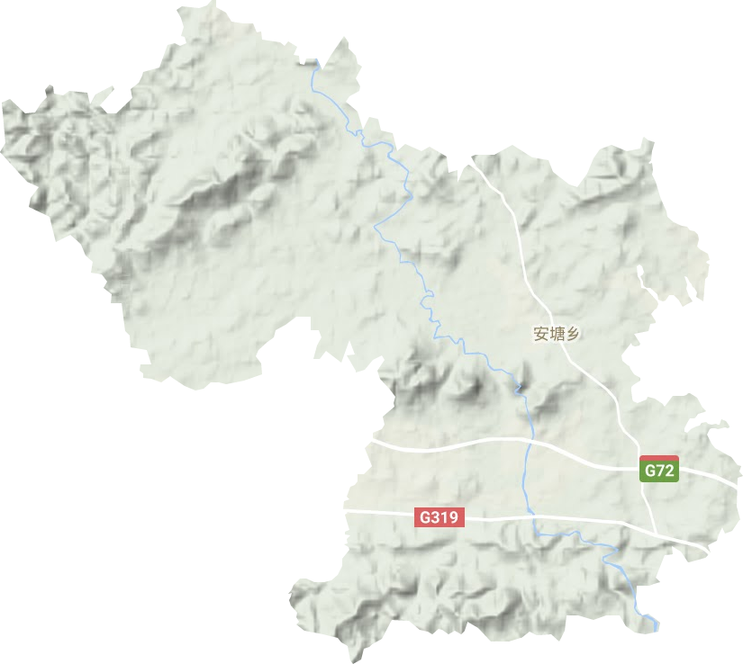 安塘鄉(xiāng)地形圖