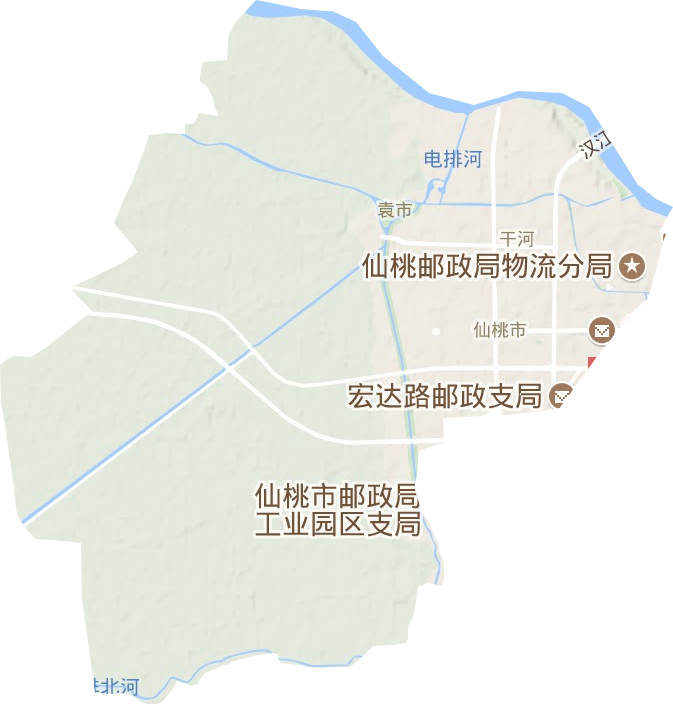 干河街道地形圖