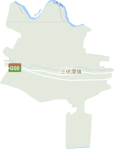 三伏潭鎮(zhèn)地形圖