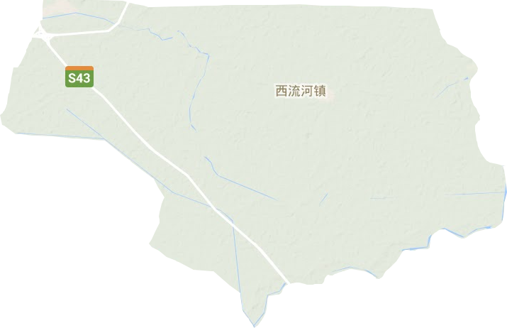 西流河鎮(zhèn)地形圖