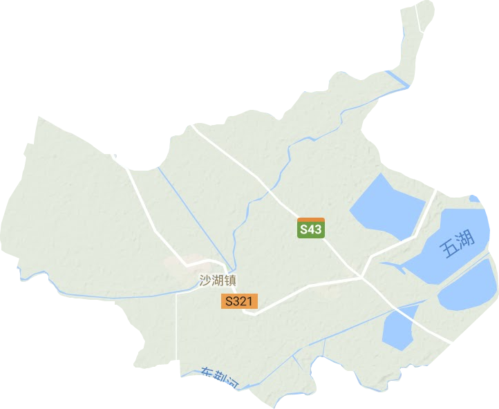 沙湖鎮地形圖