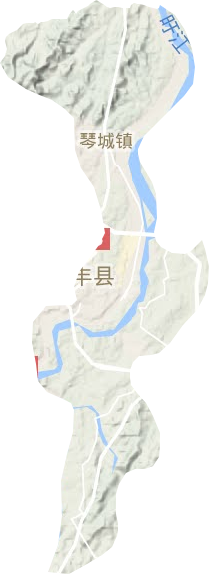 琴城鎮(zhèn)地形圖