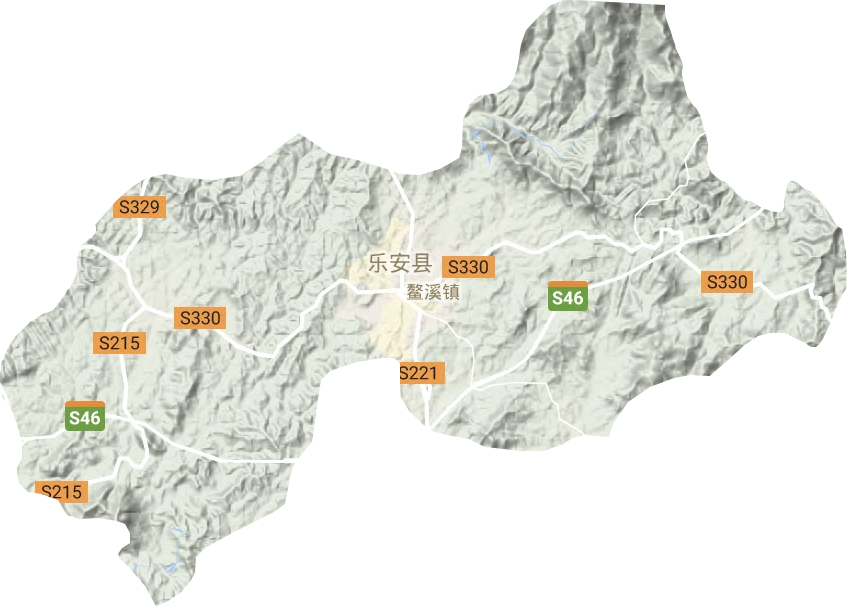 鰲溪鎮地形圖