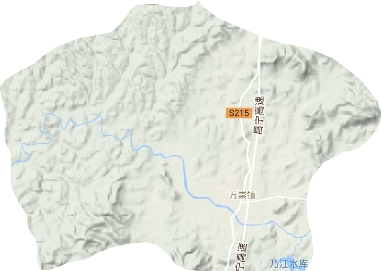 萬(wàn)崇鎮(zhèn)地形圖