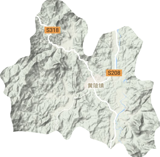 黃陂鎮(zhèn)地形圖