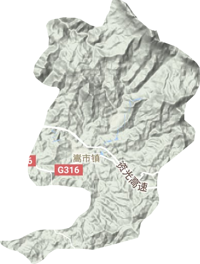 嵩市鎮地形圖