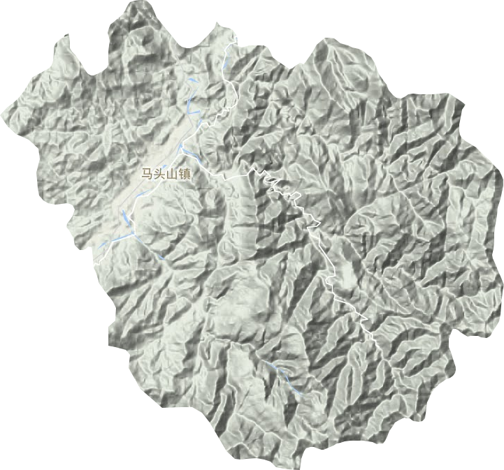 馬頭山鎮地形圖