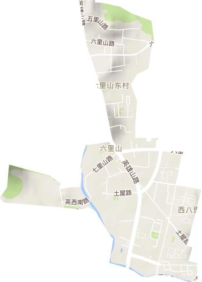 六里山街道地形圖