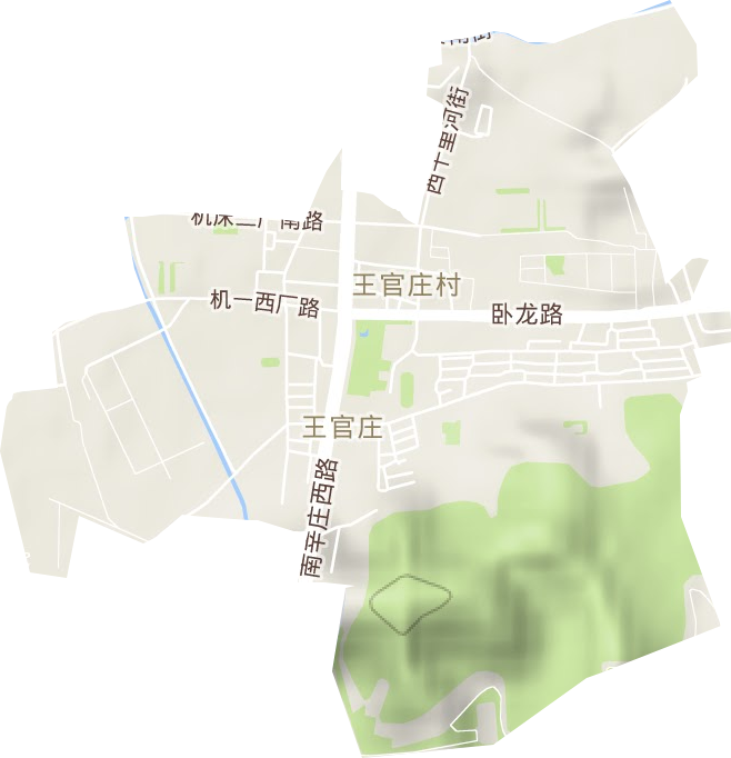 王官莊街道地形圖