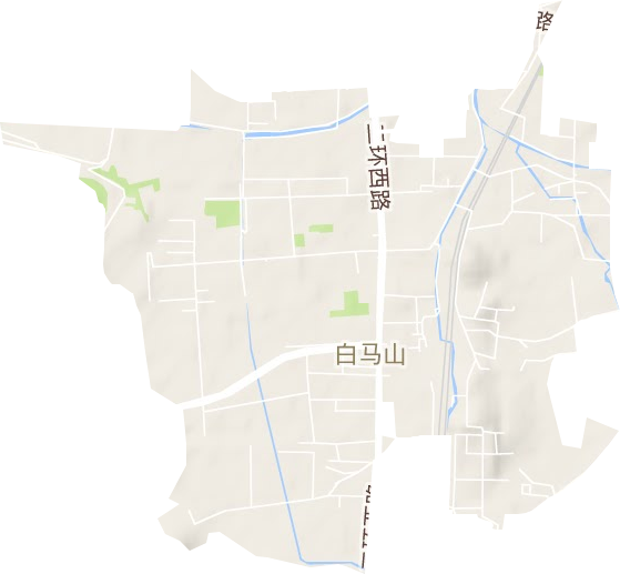 白馬山街道地形圖
